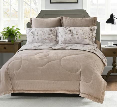 Постельное белье с одеялом "Sofi de Marko" Ренато №31 Велюр/Сатин, Евро