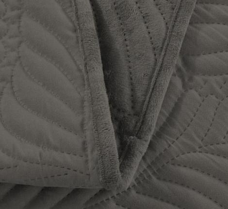 Покрывало из вареного бархата "KARTEKS" 04, 240х260 (50х70-2 шт), серый