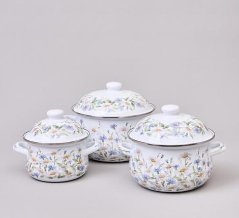 Набор эмалированных кастрюль с крышкой "SENTIMENT", 6 предметов