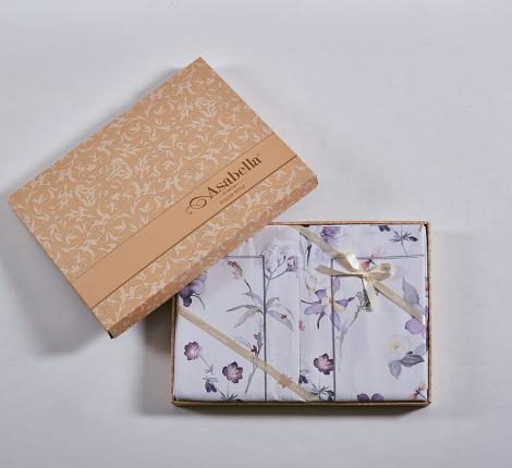 Постельное белье "Asabella" 2370-4S Мако-Сатин, 1,5 спальный