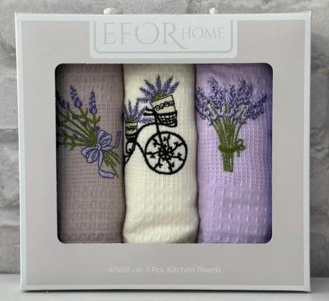 Набор вафельных салфеток "EFOR"(3шт) LUX (40*60) LAVANTA