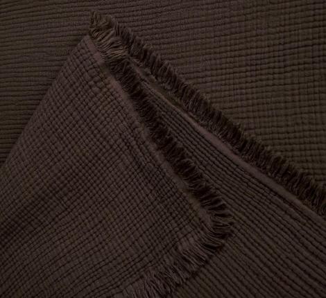 Постельное белье с покрывалом "Kazanov.A." Stonewash Muslin (брауни охра) Муслин, Евро