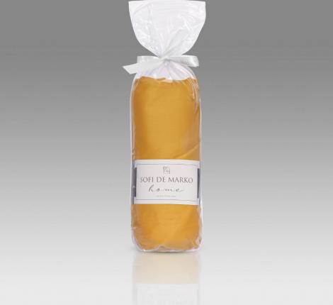 Простыня на резинке "Sofi de Marko" Мармис (горчичная) Сатин, 180х200х30