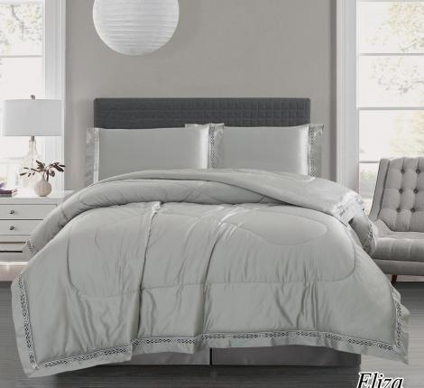 Постельное белье с кантом "Diva Afrodita" ELIZA люкс сатин, Евро