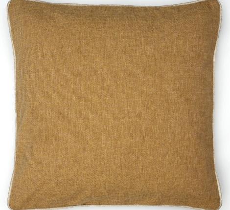Подушка декоративная "TACTO" 40х40, желто-коричневый (бежевый кант)