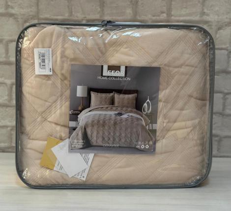 Покрывало велюровое "EFOR" S-5241 (светлое капучино), 220х240