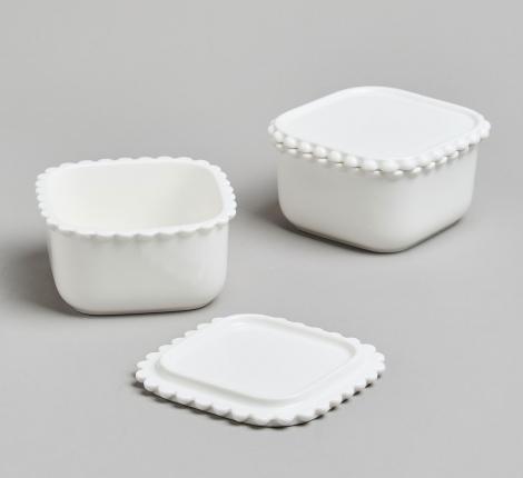 Набор икорниц с крышками 2 шт. "PEARL" КВАДРАТ, 200 мл