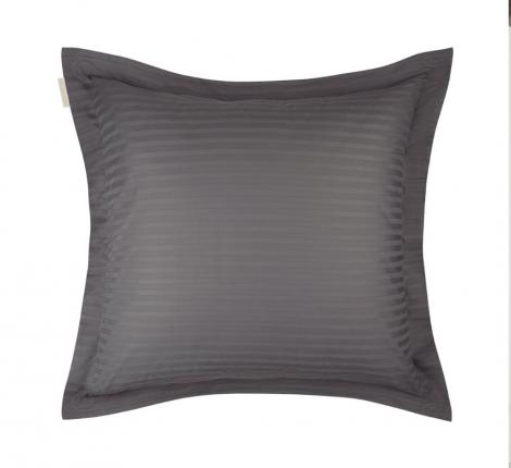 Наволочка "Sofi de Marko" Моне (антрацит) Страйп Сатин, 70х70 с ушками 5см (1 шт.)
