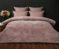Постельное белье с одеялом "Kazanov.A." Альвина (пыльная роза) Велюр/Egypt Cotton, Семейный