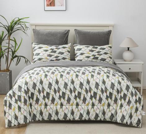 Постельное белье с одеялом "Sofi de Marko" Роберто №27 Велюр/Сатин, Евро