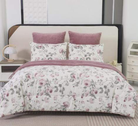 Постельное белье с одеялом "Sofi de Marko" Роберто №6 Велюр/Сатин, Семейный