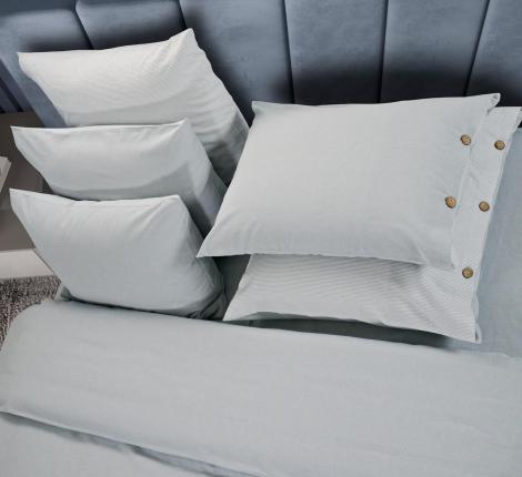 Постельное бельё Sharmes "Rustic melange" Евро, голубой