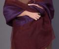 Шаль YSABEL "SILK" оранжево-синяя с кругами, 45х210