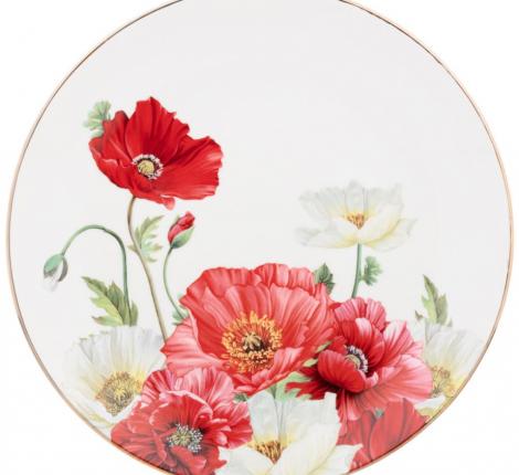 Набор обеденных тарелок 2 шт. "МАКИ" , диаметр 25,5 см