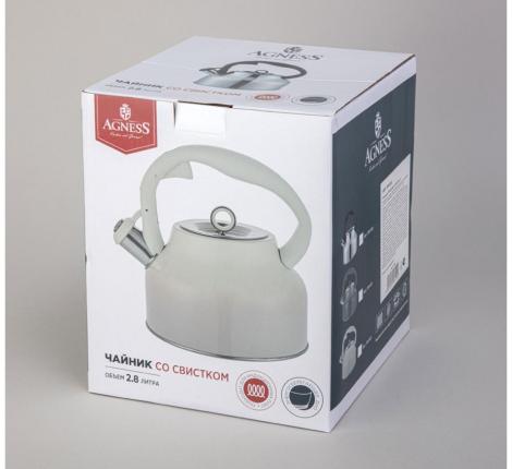 Чайник со свистком "AGNESS" 916-420, 2,8 л