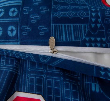 Постельное белье детское "Sofi de Marko" Трафик (синий) Сатин, 1,5 спальный