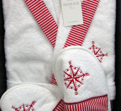 Халат мужской махровый Maison D'or "MARIN" красный, XL(50)/2XL(52)