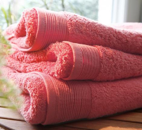 Полотенце махровое "Blanc des Vosges" UNI CORAIL (коралловый), 40х60
