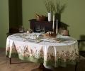 Скатерть овальная с пропиткой LEFARD "SENSE" 160х220 см, зелёный