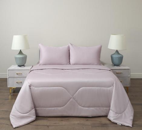 Постельное белье с одеялом "Sofi de Marko" Эльмира (серо-лиловая) Сатин, Евро
