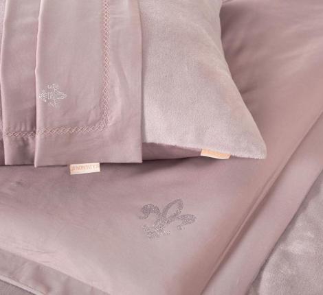 Постельное белье с одеялом "Kazanov.A." Lindor Fluffy (лаванда платина) Велюр/Egypt Cotton, Евро