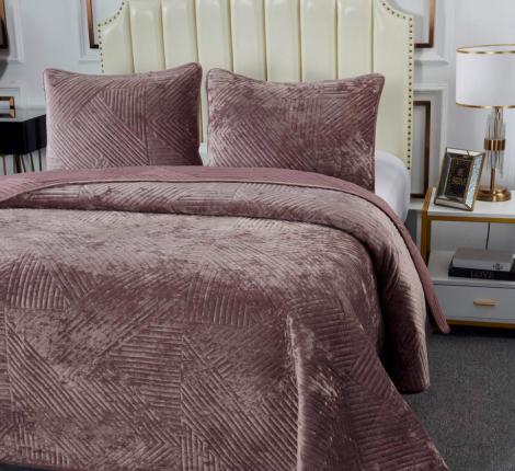 Покрывало "Sofi de Marko" Патрисия (пепел роза 1) Велюр, 160х220