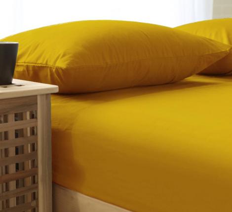 Простыня сатин SOHO collection (жёлтый), 240х260