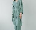 Халат Luxberry "Муслин и комфорт" пыльно-бирюзовый, S