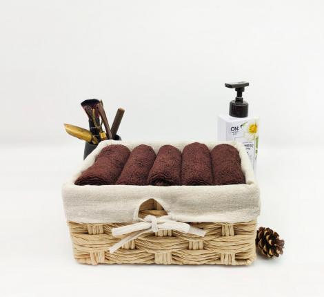 Набор махровых салфеток "Sofi de Marko" Дэйзи 30х50-5шт., шоколадный