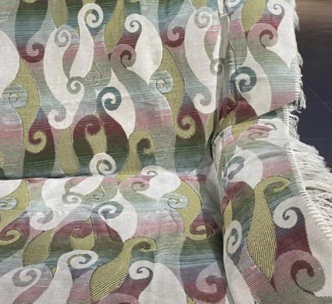 Покрывало шпигель большой Karteks" на диван 160х220 ВОСТОК 2, перламутровый