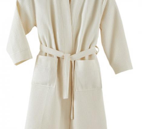Халат вафельный "Blanc des Vosges" WAFFLE CRAIE (экрю), S