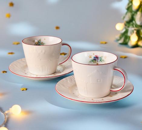 Чайный набор "WINTER STORY" на 2 персоны, 4 предмета (240 мл)