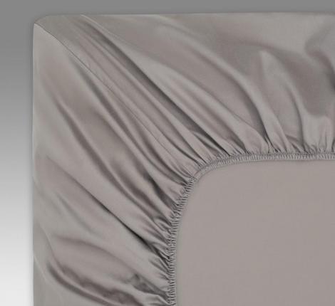 Простыня на резинке "Sofi de Marko" Мармис (тауп) Сатин, 200х200х30