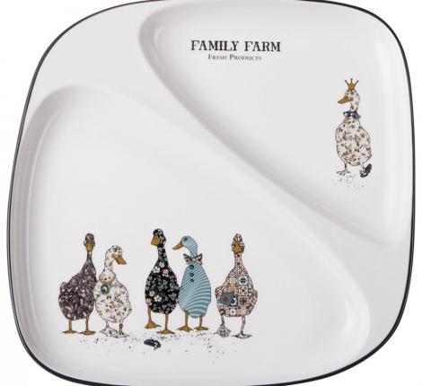 Тарелка обеденная 2-х секционная "FAMILY FARM", 26*2,5 см