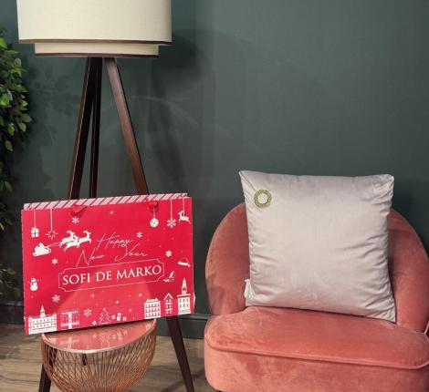 Полушка декоративная "Sofi de Marko" Адора (светло-серая) Велюр, 55х55