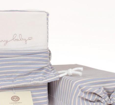 Постельное бельё детское Luxberry "ТРИКОТАЖ", голубой/экрю