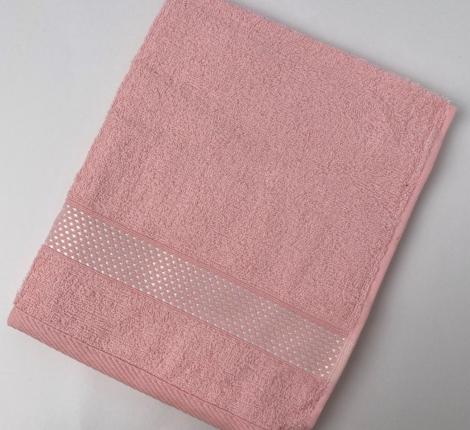 Полотенце махровое Кристаллики 70х135, розовый