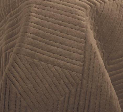 Покрывало из бархата "KARTEKS" 01, 240х260 (50х70-2 шт), коричневый