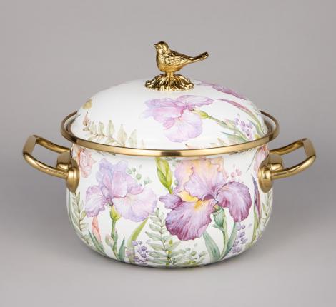 Набор эмалированных кастрюль с крышкой "IRISES", 4 предмета