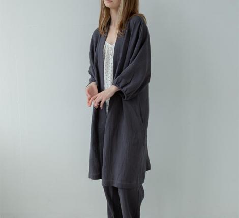 Халат Luxberry "Муслин и комфорт" графитовый, L