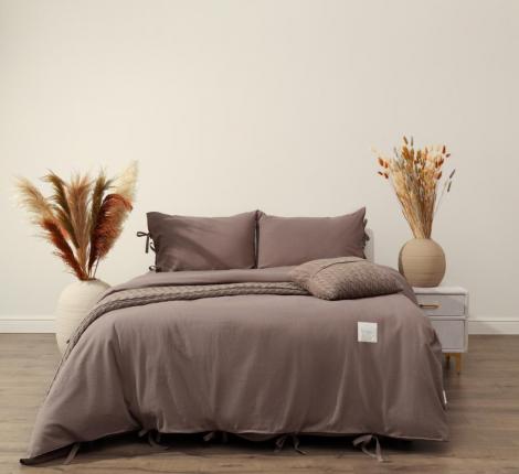 Постельное белье "Sofi de Marko" Аредель (шоколад) Лён, Евро