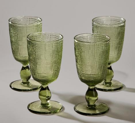 Набор бокалов 4 штуки "TEMPO" GREEN, 280 мл