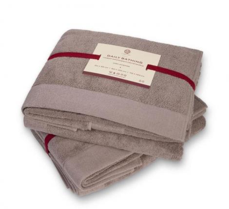 Комплект махровых полотенец "DAILY BATHING" (30x50,50x100,70x140, шоколадный