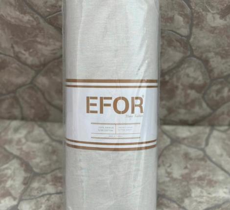 Простыня на резинке EFOR "KREM (кремовый)" Ранфорс, 100х200 с наволочкой 50х70