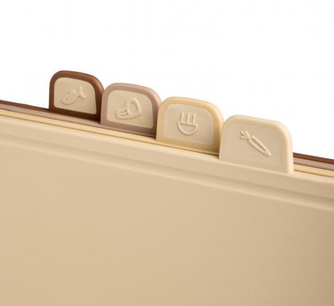 Набор из 4-х досок на подставке "AGNESS", бежевый