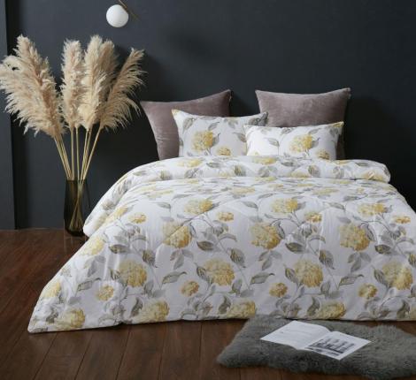 Постельное белье с одеялом "Kazanov.A." Хильма (бежевый жемчуг) Сатин/Велюр, Евро