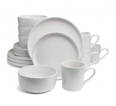 Набор посуды обеденный BRONCO "CHOICE WHITE" на 4 персоны, 16 предметов