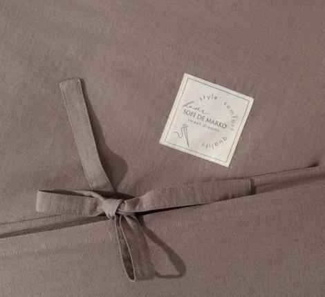 Постельное белье "Sofi de Marko" Аредель (шоколад) Лён, Евро