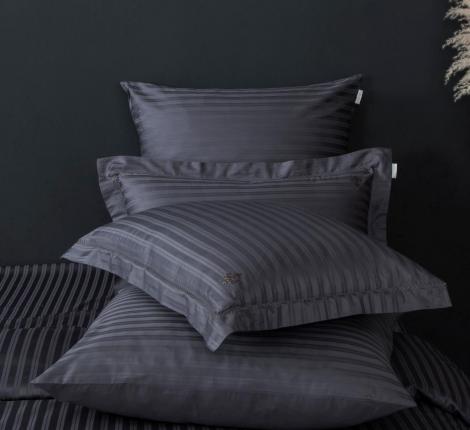 Постельное белье "Kazanov.A." Stripe Royal (графит) Страйп Сатин, Евро