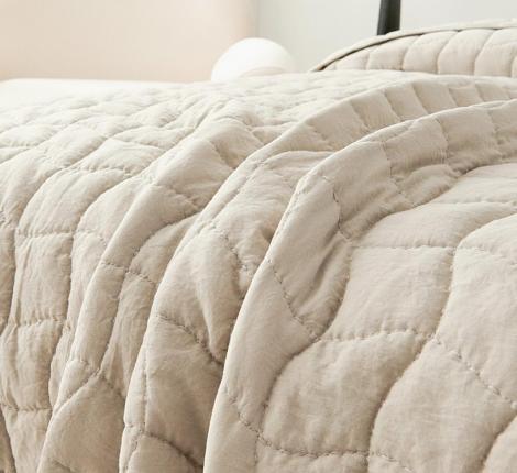 Покрывало "Sofi de Marko" Минелла (светло-бежевый) Жатый сатин, 230х250